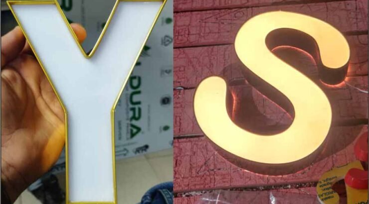 3D Acrylic, Aluminium Channel Letters Mounted on a ACP Base Frame